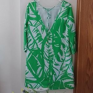 Lilly Pulitzer palm design dress/ beach cover up